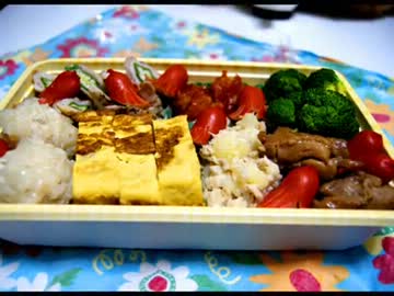 秋のピクニックにお弁当を