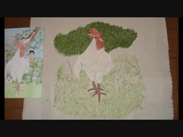 ニコニコ手芸祭　「西根家で最強の生き物」を刺繍してみた