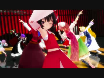 【東方ＭＭＤ】総勢８０人でリリリリ★バーニングナイト