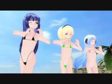 【MMD】梨花、紗都子、羽入の爆乳音頭で罰ゲーム【ひぐらし】