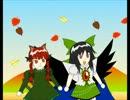 [東方]おくうのもみじ狩り[手書き]