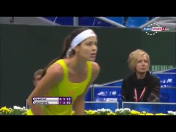 WTAテニス クレムリンカップ2回戦 イワノビッチvsソロヴィエワ(2012.10.18)