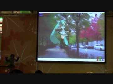 【初音ミク】 千里50年まつり の映像ライブで荒ぶるミクさん