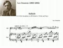 L.Ornstein - Ballade for saxophone and piano