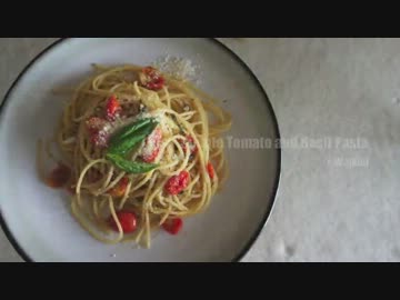 簡単すぎるトマトとバジルのパスタ