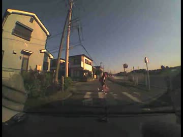 ドライブレコーダー　横断歩道で子供が横断中に追い越し