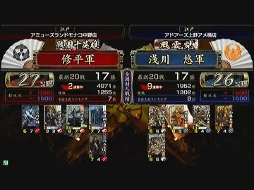 戦国大戦 頂上対決 2012/10/23 修平軍 VS 浅川　悠軍