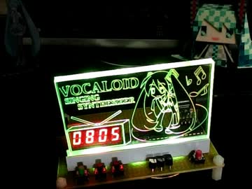 アクリル板なキャラ時計【試作版】