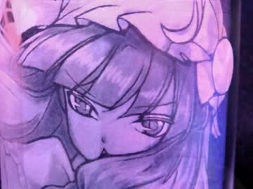 【ガラス彫り】パチュリー【グラスリッツェン】