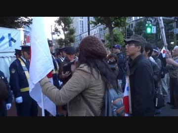 【日侵会】左翼反原発デモカウンター後脱原発テントへ③