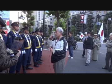 【日侵会】左翼反原発デモカウンター後脱原発テントへ①