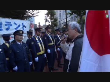 【日侵会】左翼反原発デモカウンター後脱原発テントへ②
