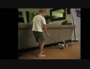Karate Cat Does A Flying Side Kick