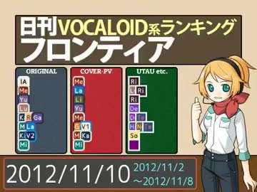 日刊VOCALOID系ランキング フロンティア 2012/11/10