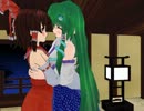 【東方MMD】 賽銭箱を汚した早苗さんが霊夢と痴話喧嘩するお話