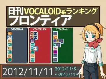 日刊VOCALOID系ランキング フロンティア 2012/11/11