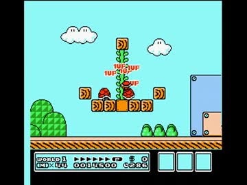 改造マリオ3で99UPの最速を目指してみた（12.95秒）