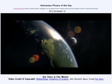 11月14日｢私たちの1分間の物語｣-Astronomy Picture of the Day