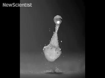 一瞬で落下した水を凍らせる魔法の粉