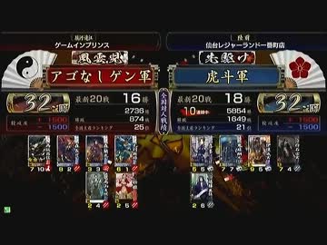 戦国大戦　頂上対決　2012/11/19　アゴなしゲン軍　VS　虎斗軍