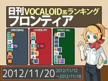 日刊VOCALOID系ランキング フロンティア 2012/11/20