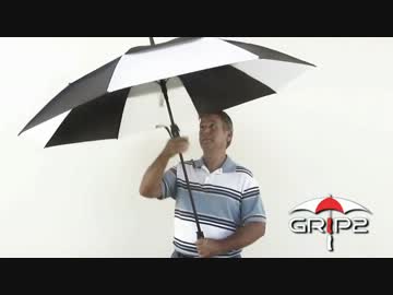 グリップが2つ付いてる傘"GRIP2"