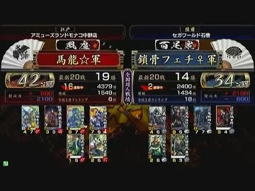戦国大戦　頂上対決　2012/11/23　馬龍☆軍　ＶＳ　鎖骨フェチ♀軍