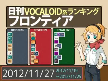 日刊VOCALOID系ランキング フロンティア 2012/11/27
