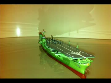 プラモの空母信濃をラジコン化してみた。【高速航行・轟沈編】