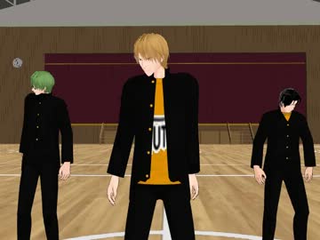 【MMD黒バス】秀徳トリオが学ランでBREEZE【緑間＋宮地＋高尾】