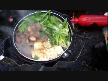 山ですき焼き作ったよ！