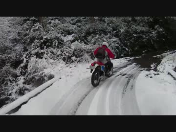【車載動画】☆雪山林道ツーリングin石鎚山登山林道☆