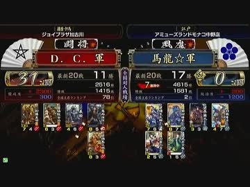 戦国大戦　頂上対決　2012/12/11　Ｄ.Ｃ.軍　ＶＳ　馬龍☆軍