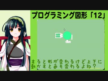 図形でプログラミング「12」(ﾜﾝﾆｬﾝ)解説　by東北ずん子さん