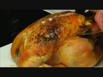 【クリスマス料理】ローストチキンの作り方2012【猫あり】