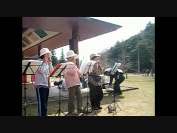 山と友の会の新年ハイク・ハーモニカー　