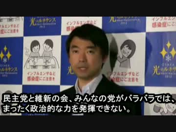 民主にお灸をすえようと維新に入れたらおかしなことになった！