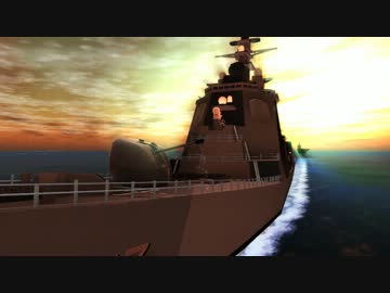 【MMD】質感、水面エフェクト艦船航行のテスト