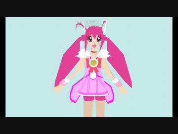 肌の色を統一しました完成済みプリキュア　ペーパークラフト用ポリゴン