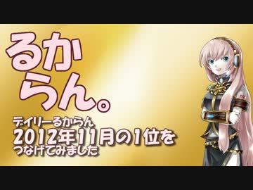 デイリーるからん 2012年11月の1位をつなげてみました