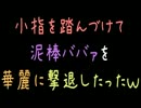 小指を踏んづけて泥棒ババァを華麗に撃退したったｗ【2ch】