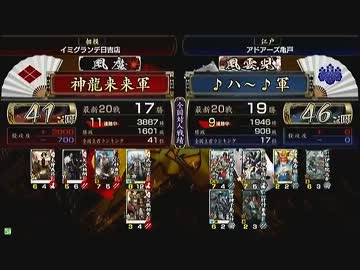 戦国大戦　頂上対決　2013/1/10　神龍来来軍　ＶＳ　♪ハ～♪軍