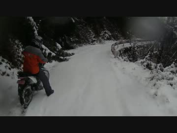 【車載動画】☆近所の林業用林道in爆弾低気圧大雪警報☆《前編》