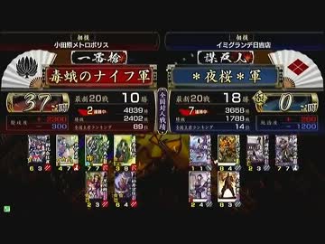 戦国大戦　頂上対決　2013/1/15　毒蛾のナイフ軍　ＶＳ　＊夜桜＊軍