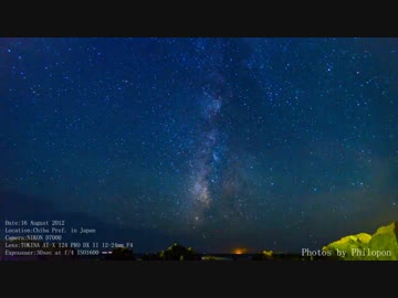 【微速度撮影】太平洋に望む天の川