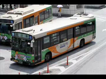 【品川～新宿】都営バス　D-H229(日野KL-HR1JNEE) 【バス走行音】