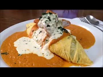 トマトクリームオムライス作りました