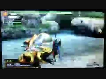 天才の俺がG級のアオアシラを討伐してみた。　神プレイ