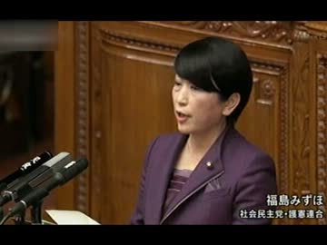 慰安婦捏造加担元弁護士の福島みずほ社民党首の代表質問