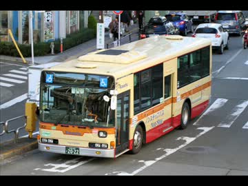 【平和台循環】神奈中バス　ま061(三菱PKG-MP35UK改)【バス走行音】
